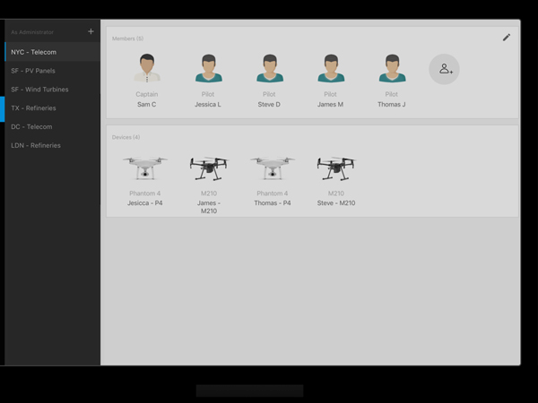大疆司空 無人機綜合在線管理平臺 進階版 政企版,全面掌控無人機作業(yè),大疆司空提供實時任務(wù)管理，飛行數(shù)據(jù)同步，設(shè)備與團隊管理功能，行業(yè)無人機的“飛行經(jīng)理”可以實時管控無人機與飛手團隊的作業(yè)情況，滿足全球行業(yè)無人機的高速發(fā)展以及相關(guān)作業(yè)管理需求。